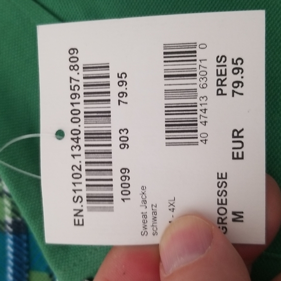 Windward sailing- Men's Golf shirt - Size M by Engbers - green 100% cotton - NWT - Picture 8 of 9